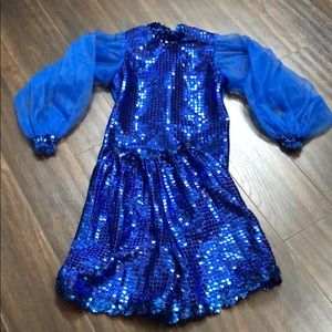Vintage Royal Blue Dance Set. EUC Child Large (8)